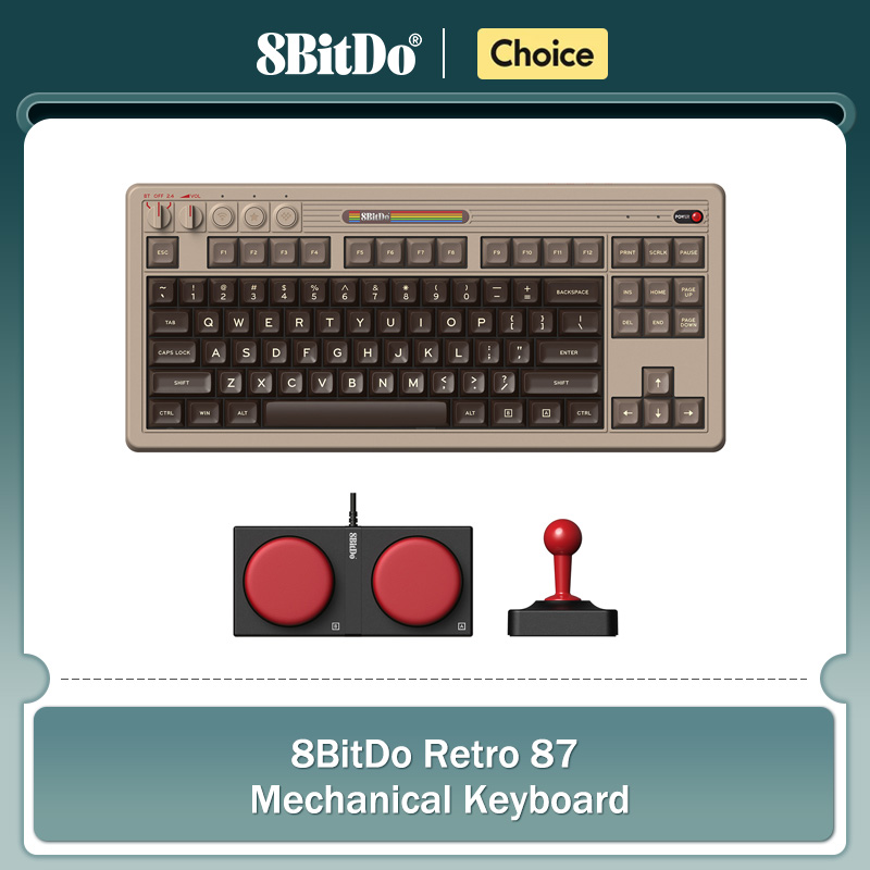 Gaming Accessories Keyboards - 8BitDo 레트로 기계식 키보드, BT/2.4G/USB-C 핫