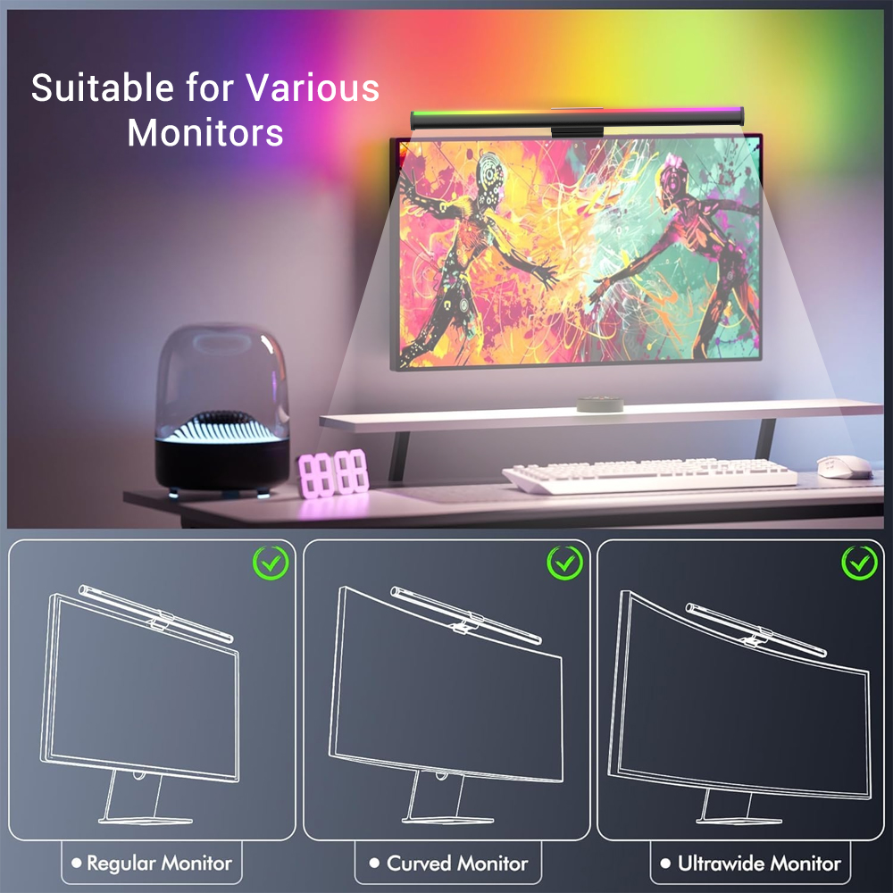 RGB 모니터 라이트 바 스마트 와이파이 설정 LED  - Gaming Accessories App 리뷰 및 가격