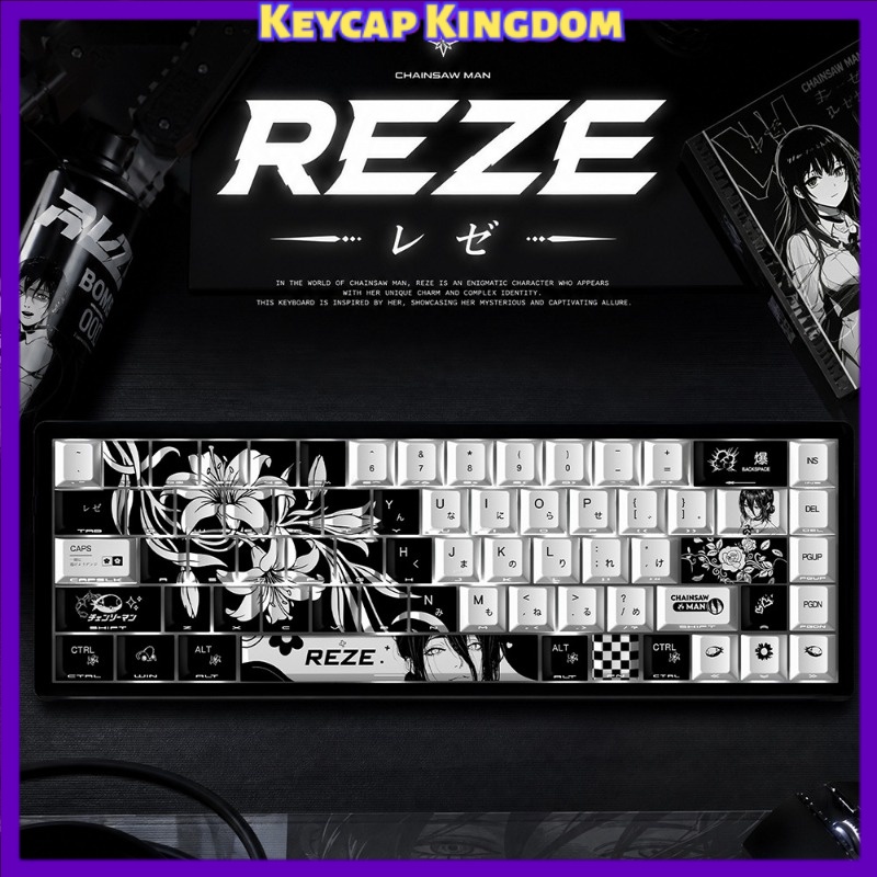 새로운 Reze 5.0 애니메이션 키캡 체인소맨 테마  - Gaming Accessories Gifts For Men 리뷰 및 가격